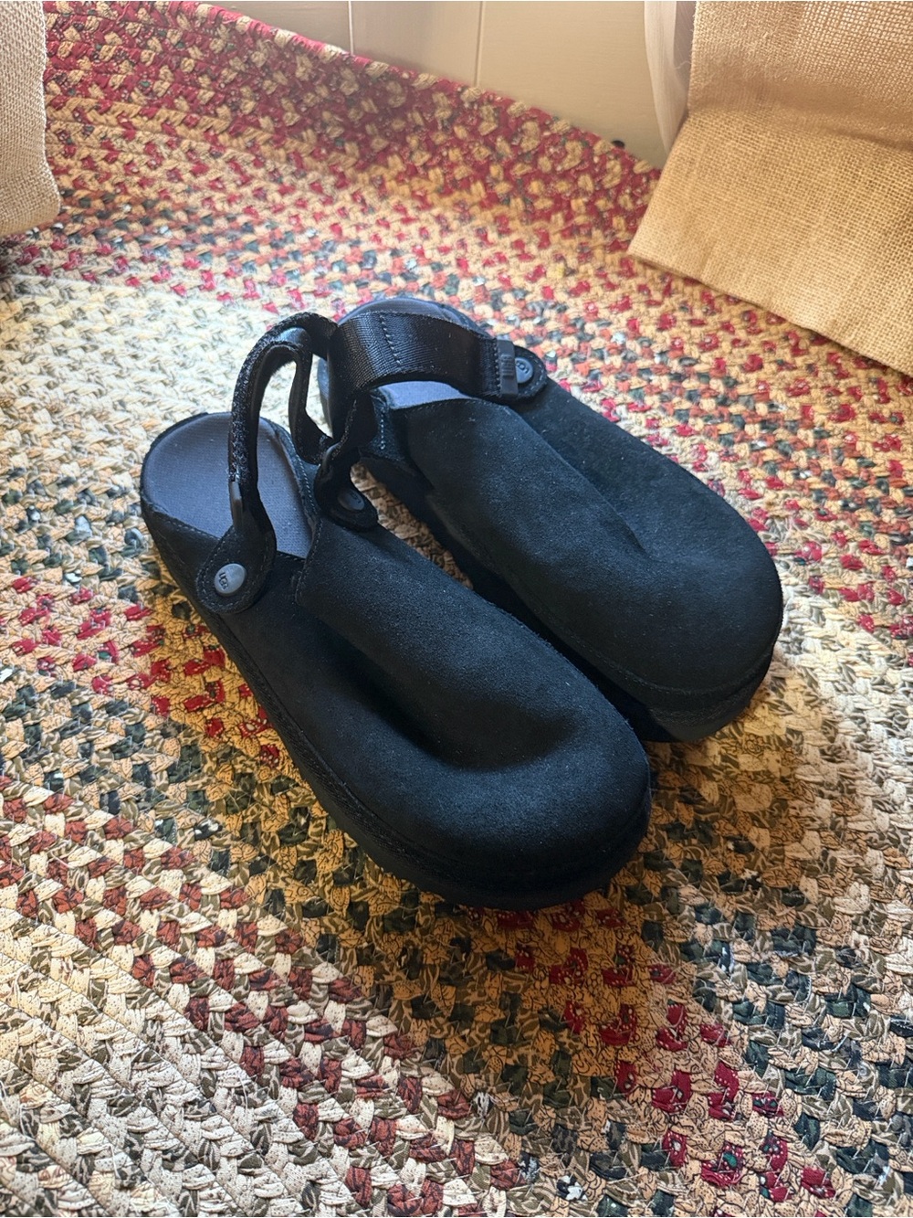 UGG women’s Slip-On Clog in Black Suede | Women’s Goldenstar